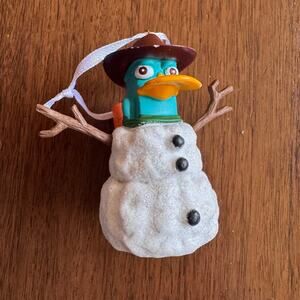 Hallmark Agent P Snowman Disguise Perry The Platypus Disney Ornament Rare